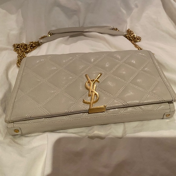 Saint Laurent Becky Quilted Chain Wallet Authentic - Picture 2 of 15